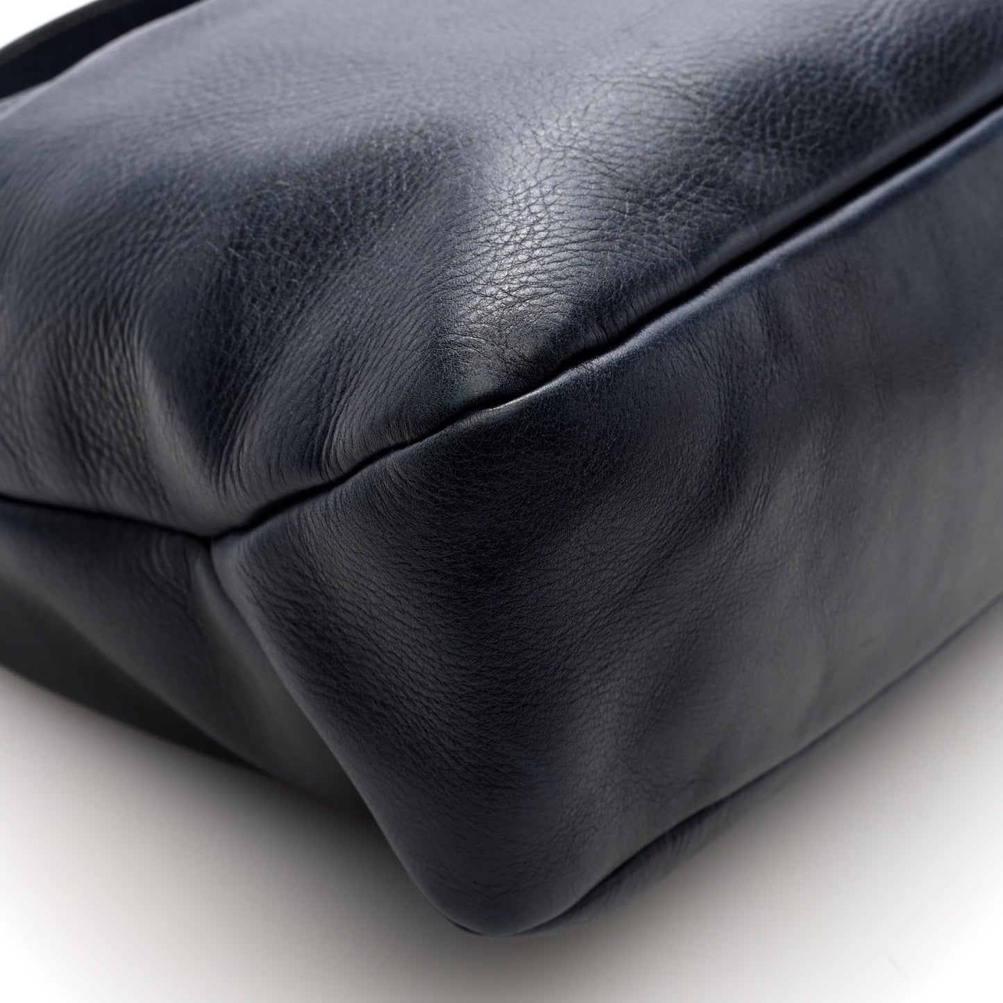 Calfskin Medium Horsebit Chain Hobo Navy