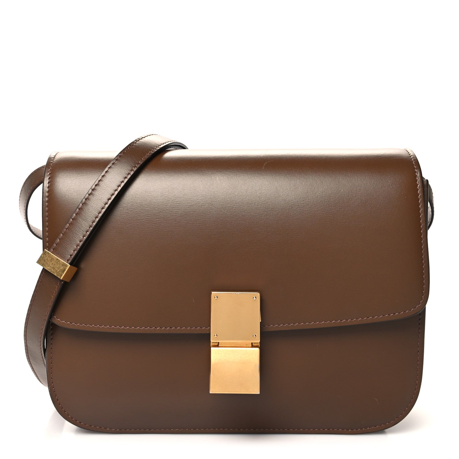 Celine Box Calfskin Medium Classic Box Flap Bag Camel 1 of 12