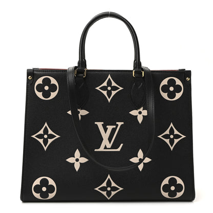 Louis Vuitton Empreinte Monogram Giant Onthego MM Black Beige 1 of 9