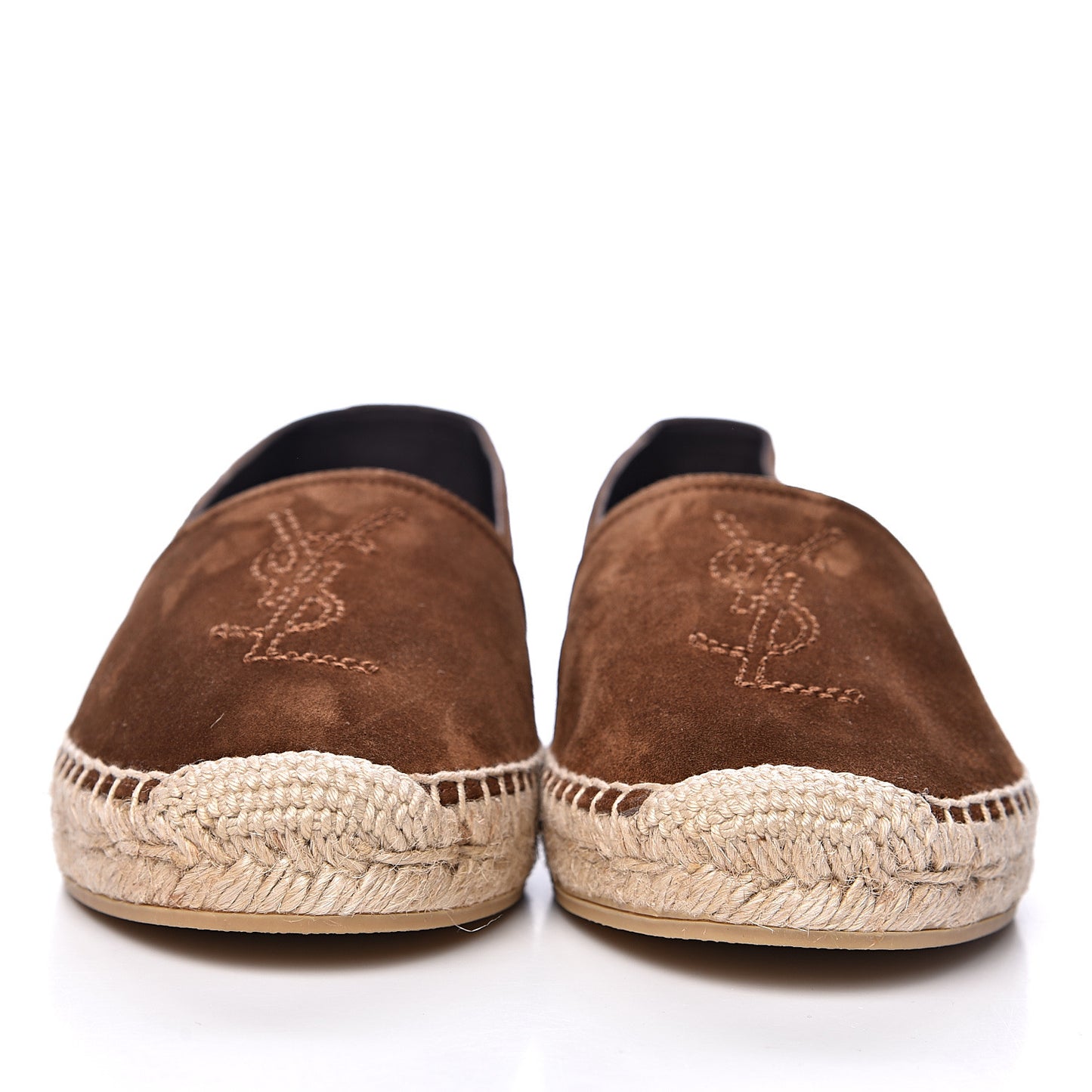 Suede Monogram Espadrilles 36.5 Brown