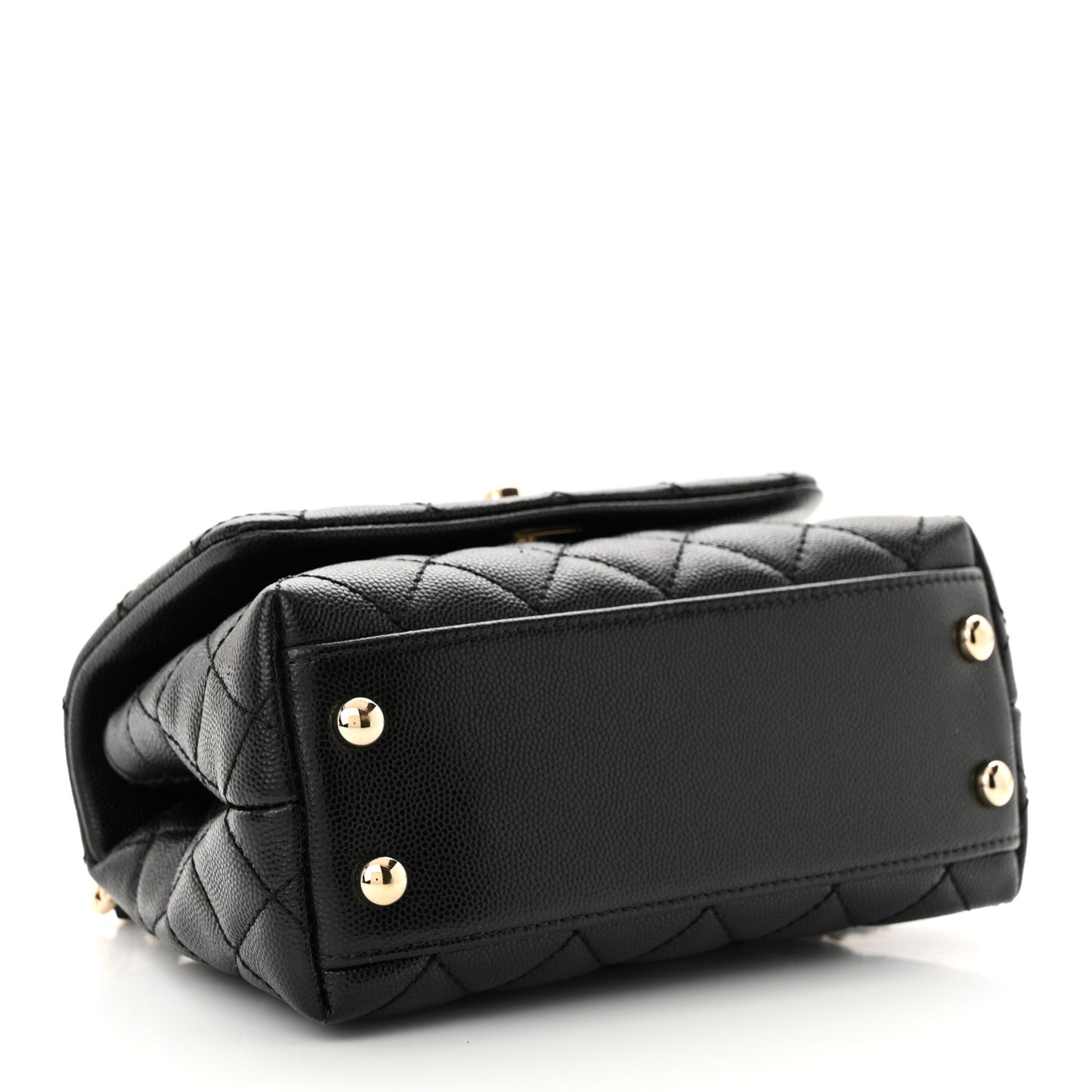 Caviar Quilted Extra Mini Coco Handle Flap Black