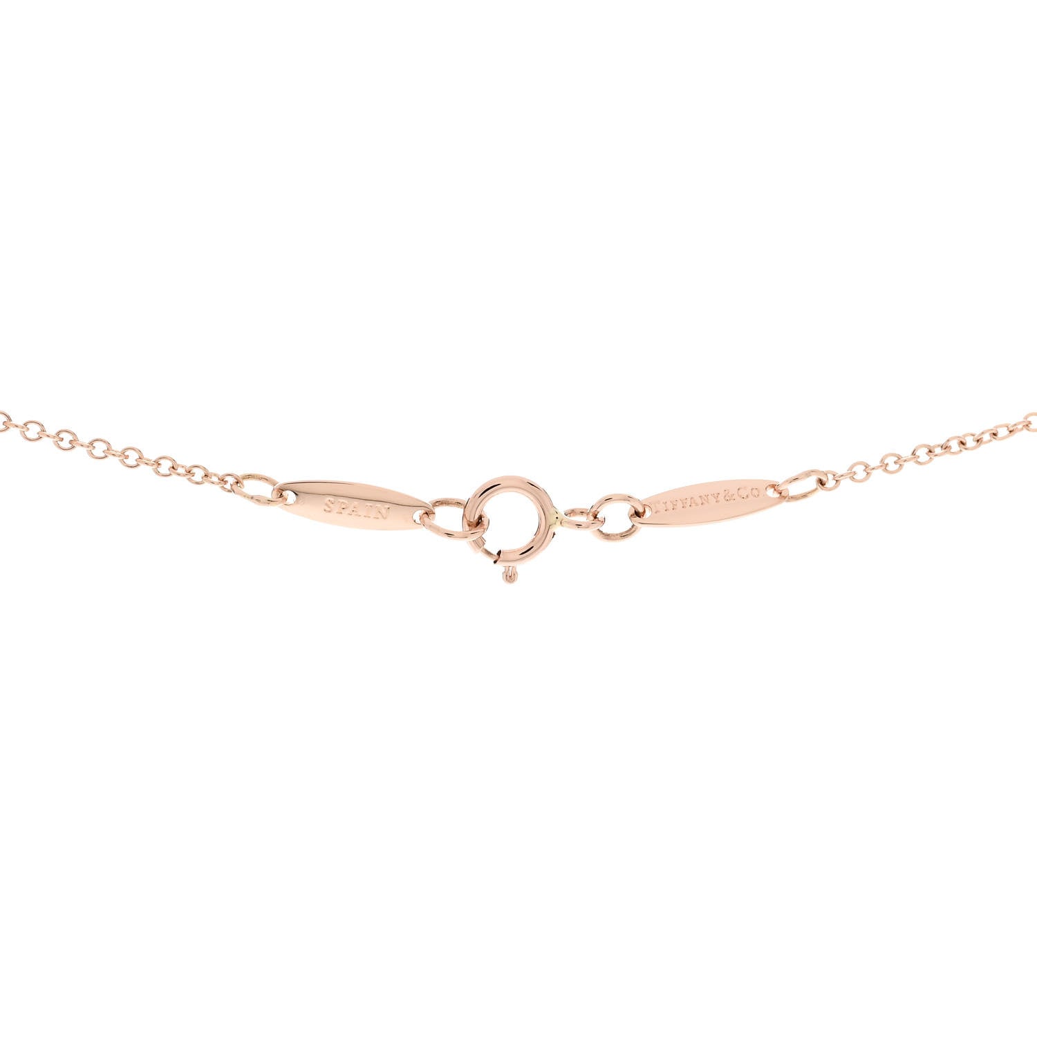 Tiffany 18K Rose Gold Diamond .12ct Elsa Peretti Diamonds by the Yard Pendant Necklace 4 of 6