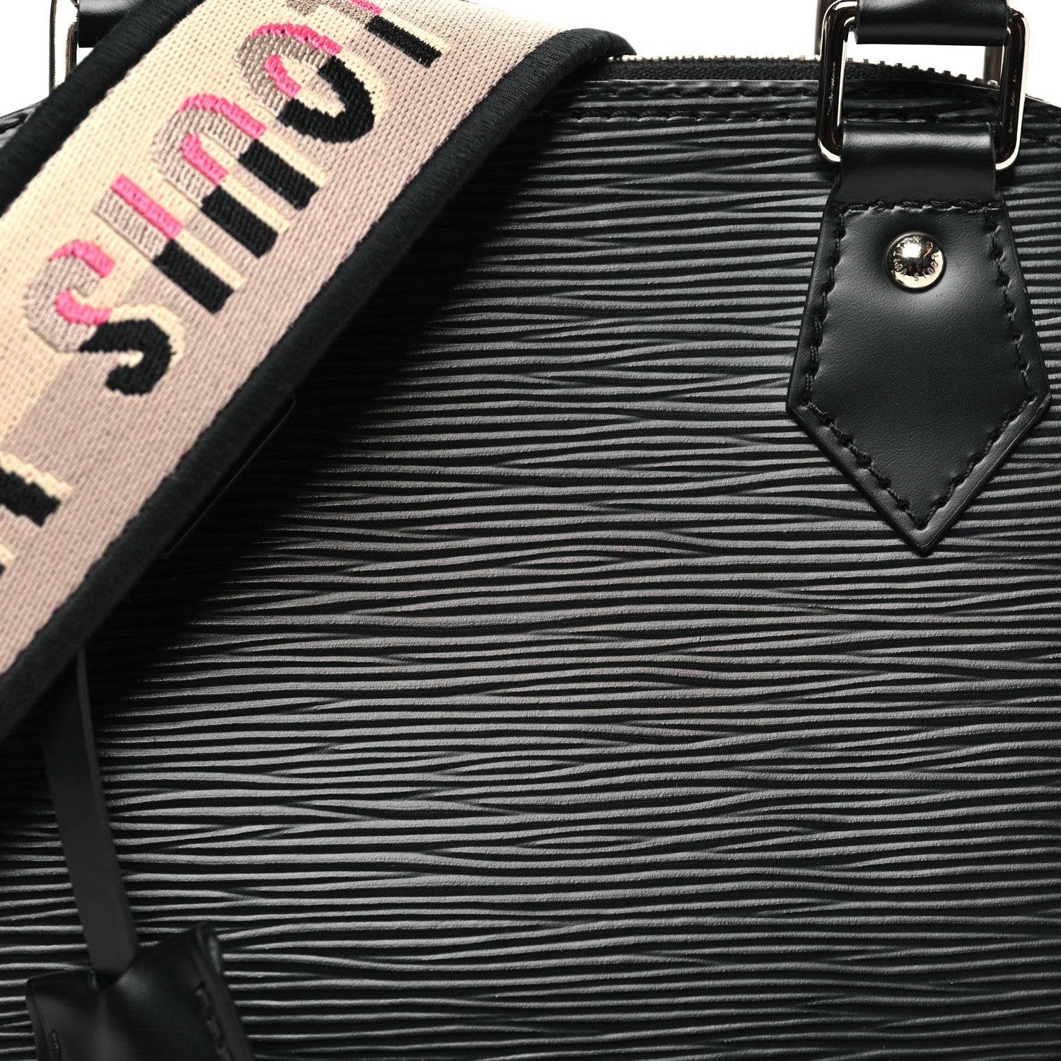 Louis Vuitton Epi Jacquard Alma BB Black 7 of 10