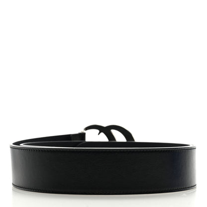 Gucci Plutone Calfskin Palladium Double G 40mm Belt 95 38 Black 2 of 4