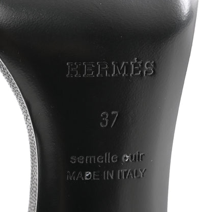 Hermes Chevre Judy 105 Sandals 37 Black 7 of 9