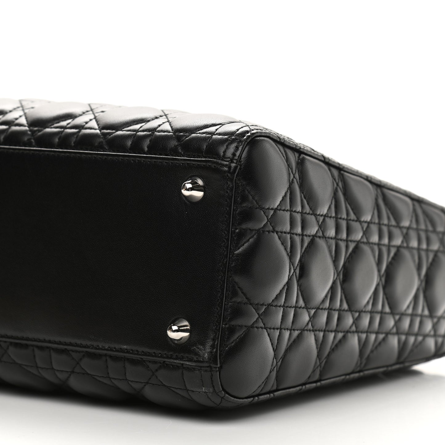 Lambskin Cannage Large Lady Dior Black