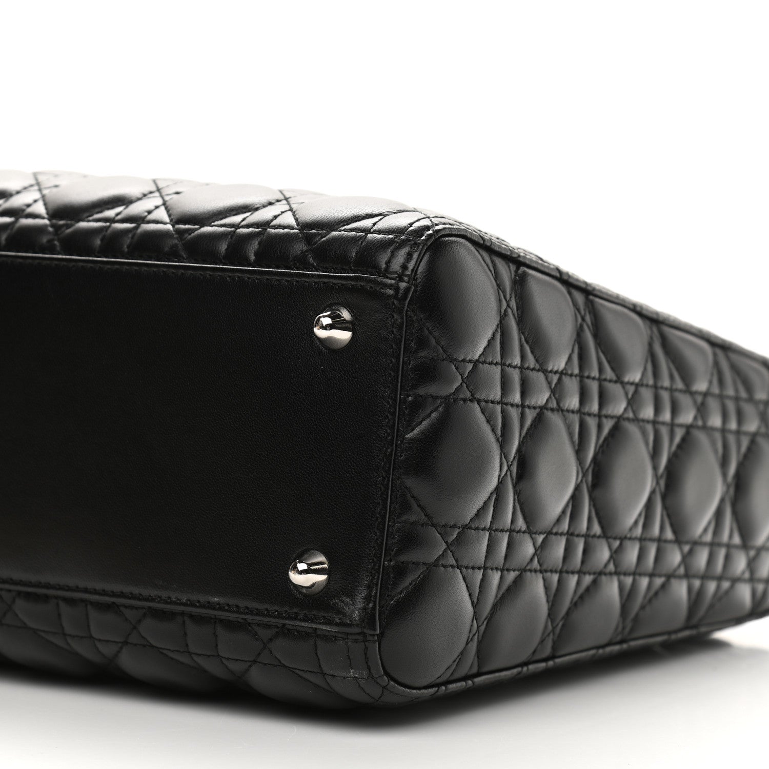 Christian Dior Lambskin Cannage Large Lady Dior Black 9 of 9