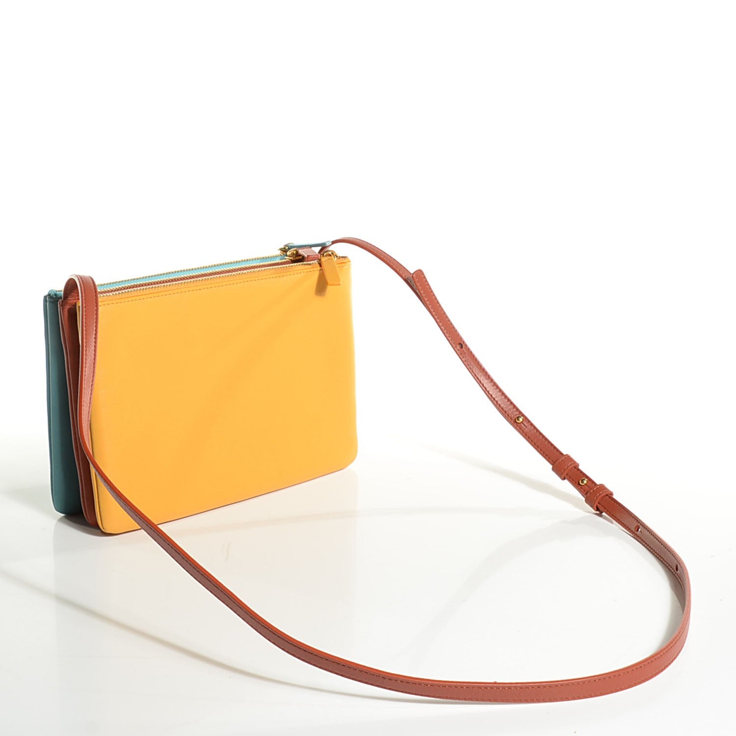 Celine Lambskin Small Multicolor Trio Crossbody Bag Antarctic 4 of 8