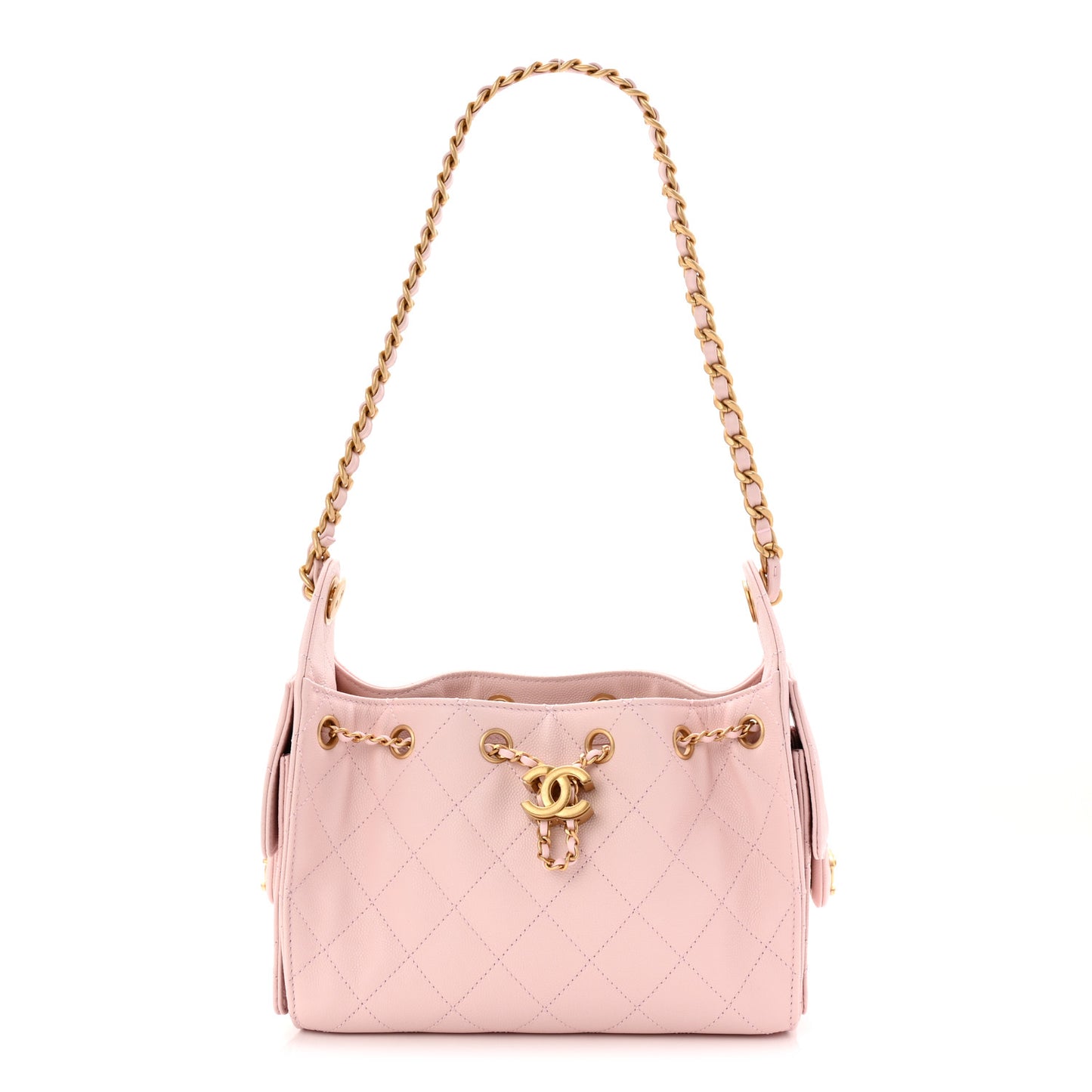 Caviar Quilted Mini Chanel 25 Handbag Light Pink