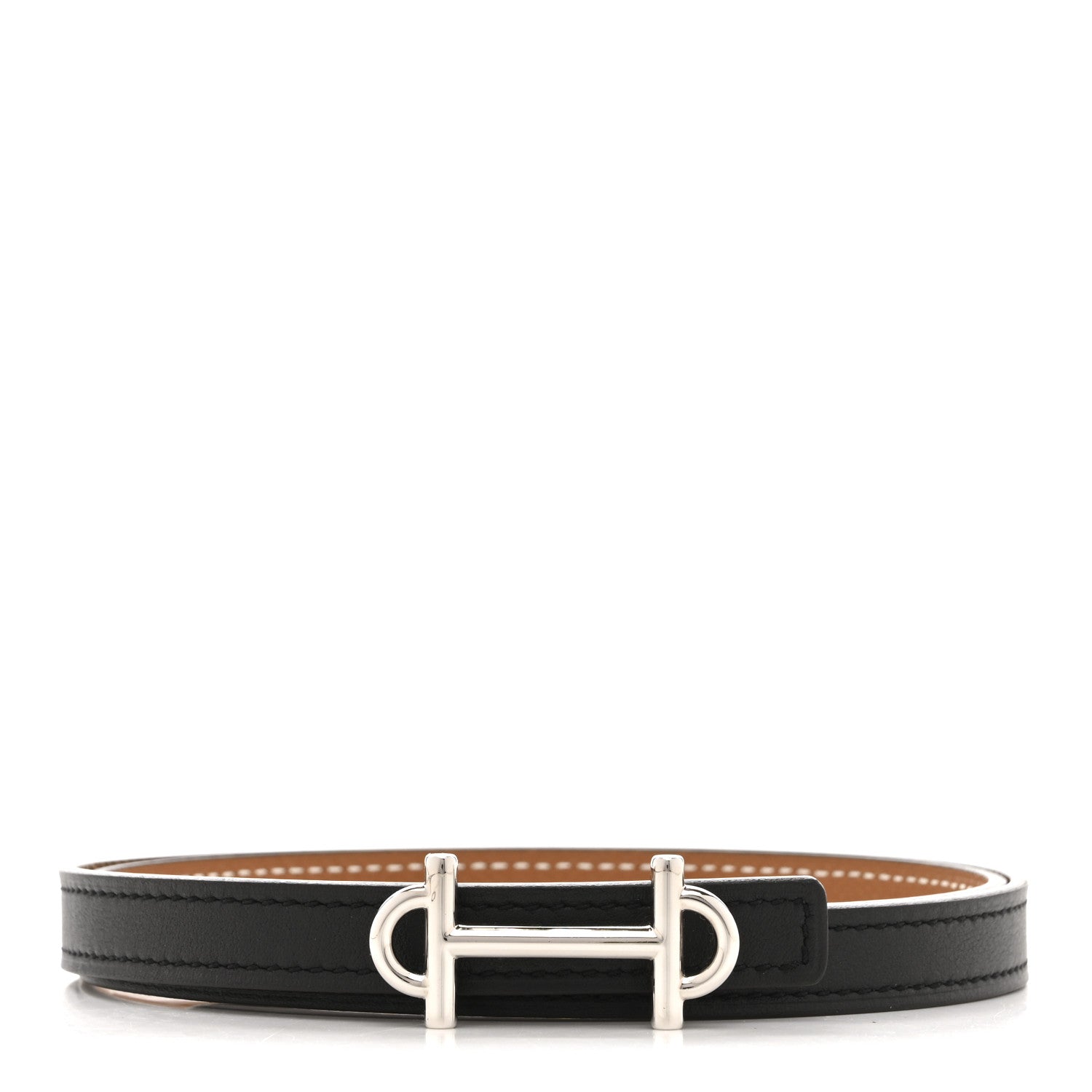 Hermes Swift Epsom 13mm Gamma Belt 70 28 Black Gold 1855341