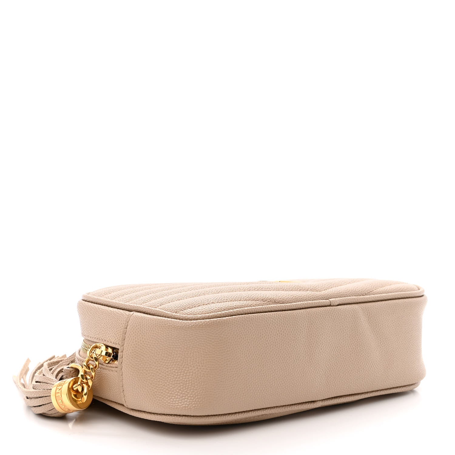 Saint Laurent Grain De Poudre Matelasse Monogram Mini Lou Camera Bag Dark Beige 4 of 10