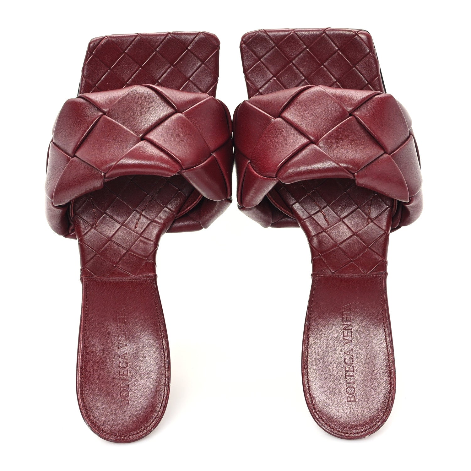 Bottega Veneta Nappa Maxi Intrecciato Lido 90mm Mule Sandals 40 Barolo 2 of 8