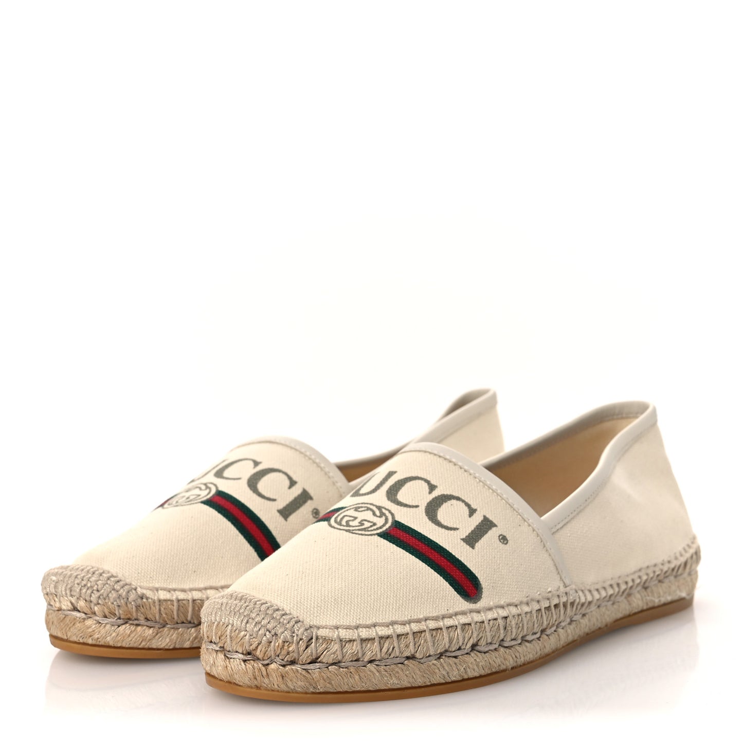 Canvas Logo Espadrilles 39 Greggio White