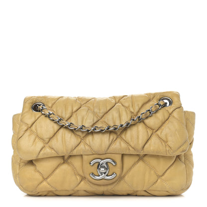 Chanel Calfskin Quilted Medium Bubble Quilt Flap Bag Beige 1 of 15