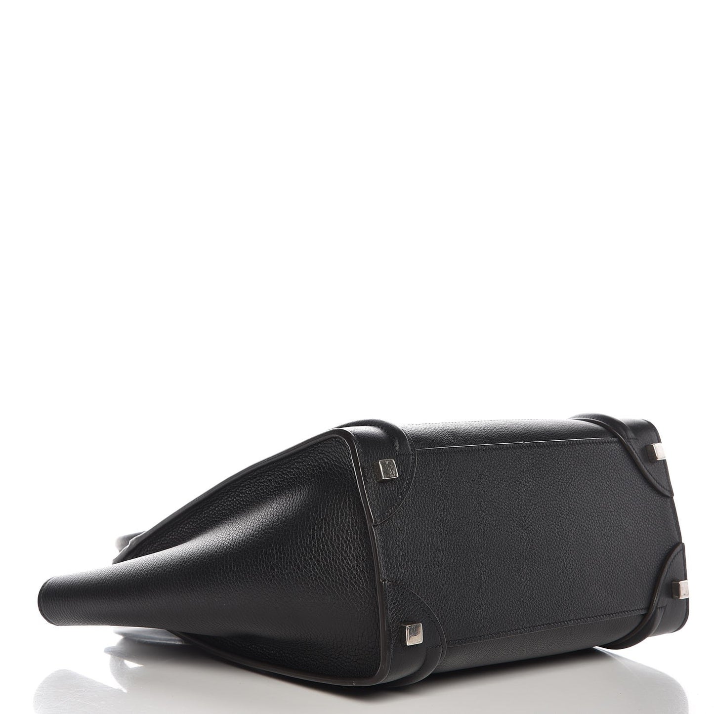Drummed Calfskin Micro Luggage Black