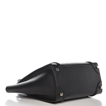 Celine Drummed Calfskin Micro Luggage Black 4 of 8