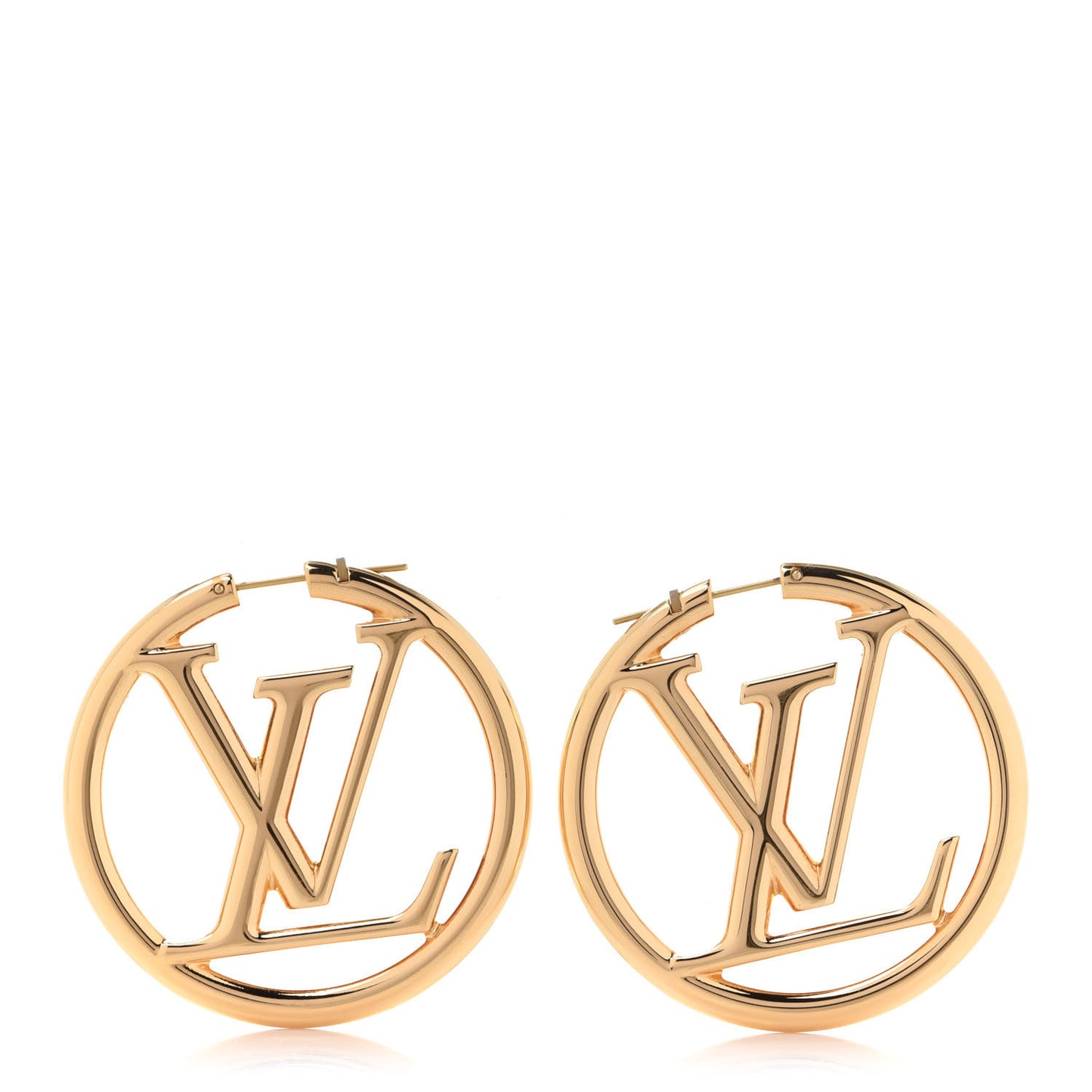 Metal Louise Hoop Earrings Gold