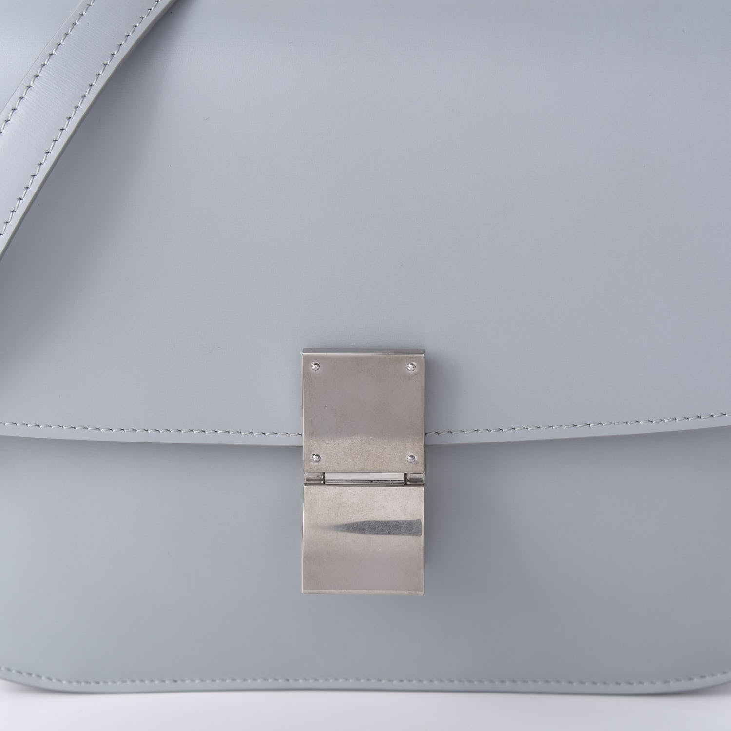 Celine Smooth Calfskin Medium Classic Box Flap Bag Slate 10 of 10