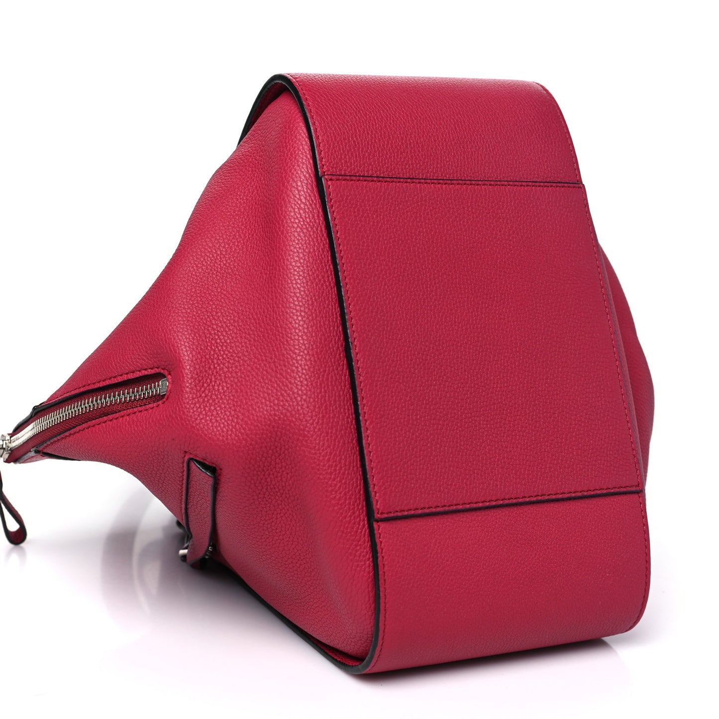 Grained Calfskin Small Hammock Shoulder Bag Raspberry