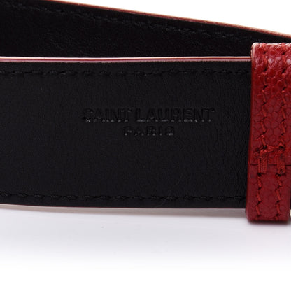 Saint Laurent Grain De Poudre Monogram Belt Bag Rouge Eros 9 of 13