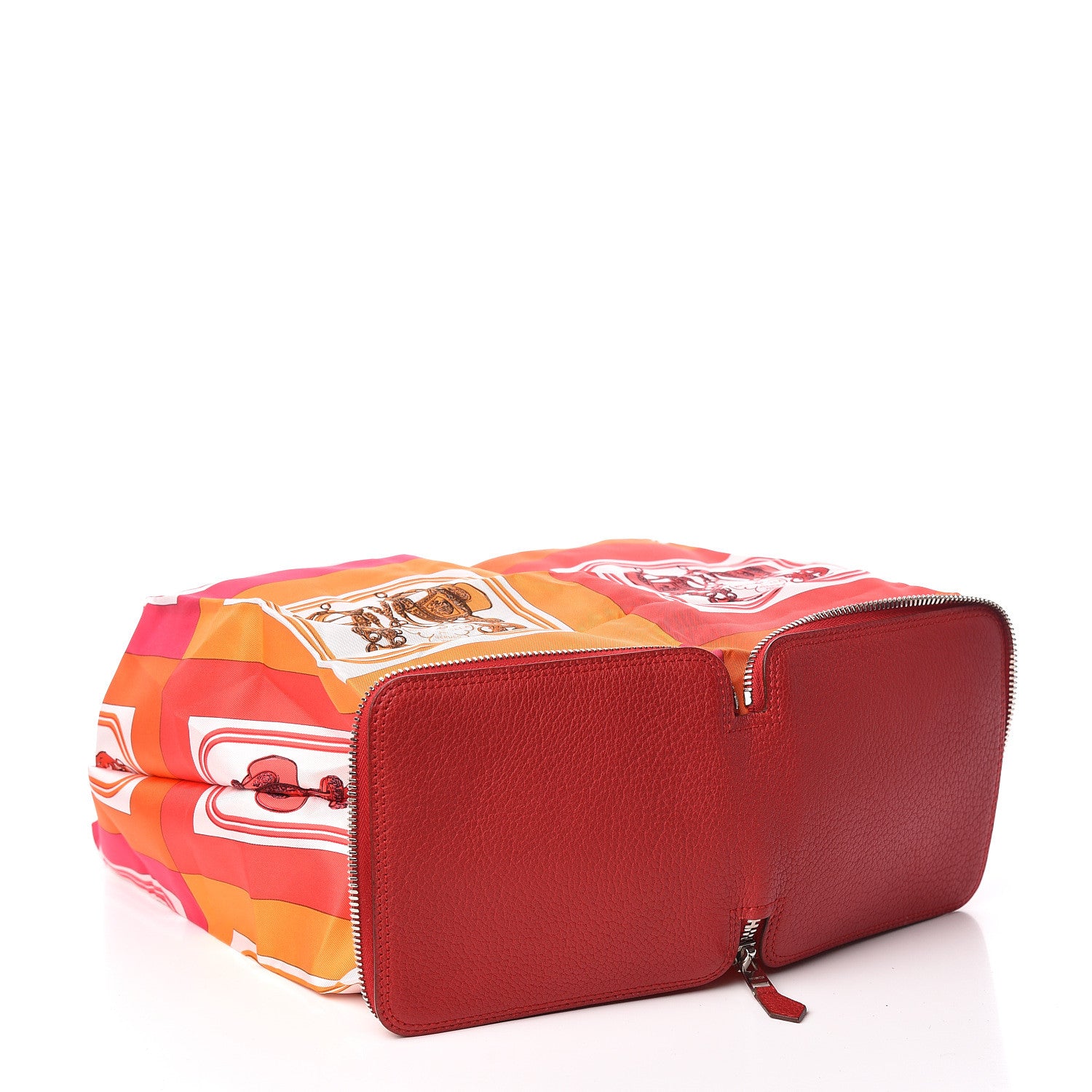 Hermes Buffle Brides de Gala Silky Pop Shopper Tote Rouge Garance 4 of 14