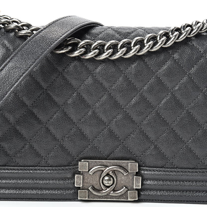 Chanel Caviar Quilted Medium Boy Flap Anthracite 7 of 10