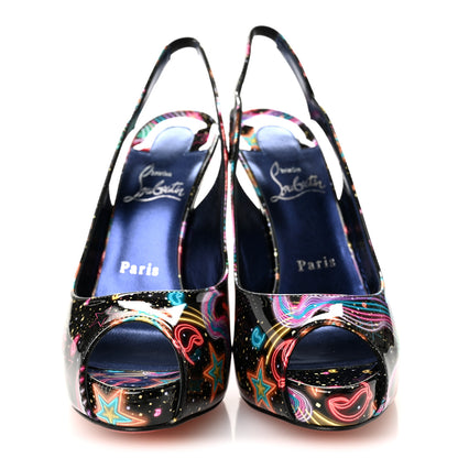 Christian Louboutin Patent Starlight Hot Chick Slingback Alta 120 Pumps 37.5 Multicolor 3 of 8