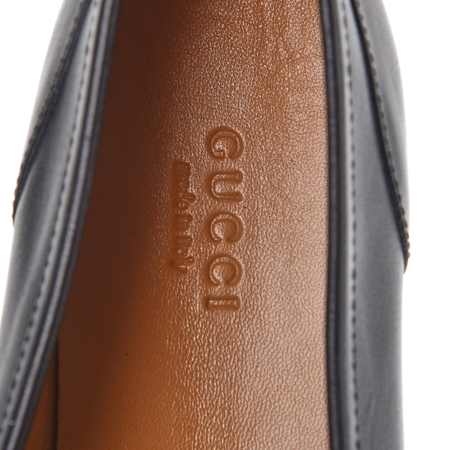 Gucci Calfskin Womens Jordaan Loafers 38 Black 7 of 9