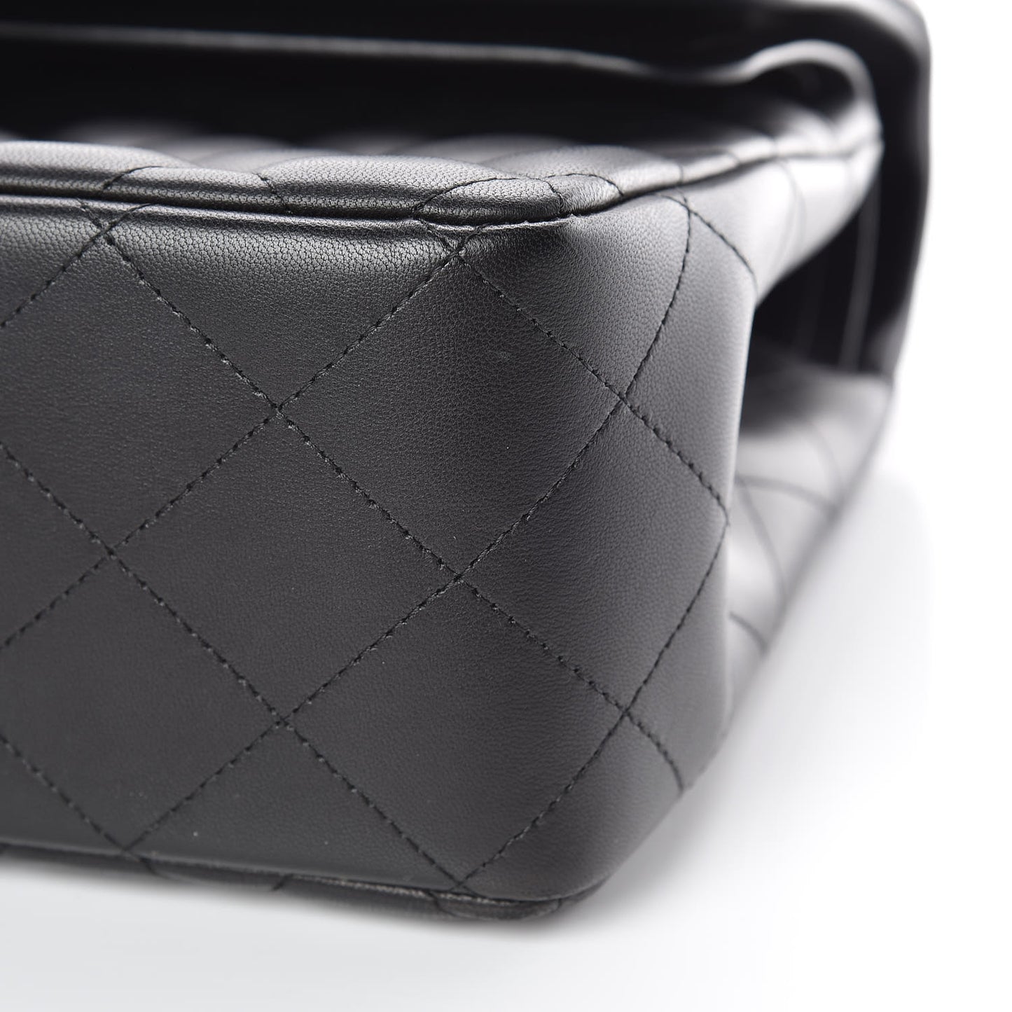Lambskin Quilted Jumbo Double Flap So Black