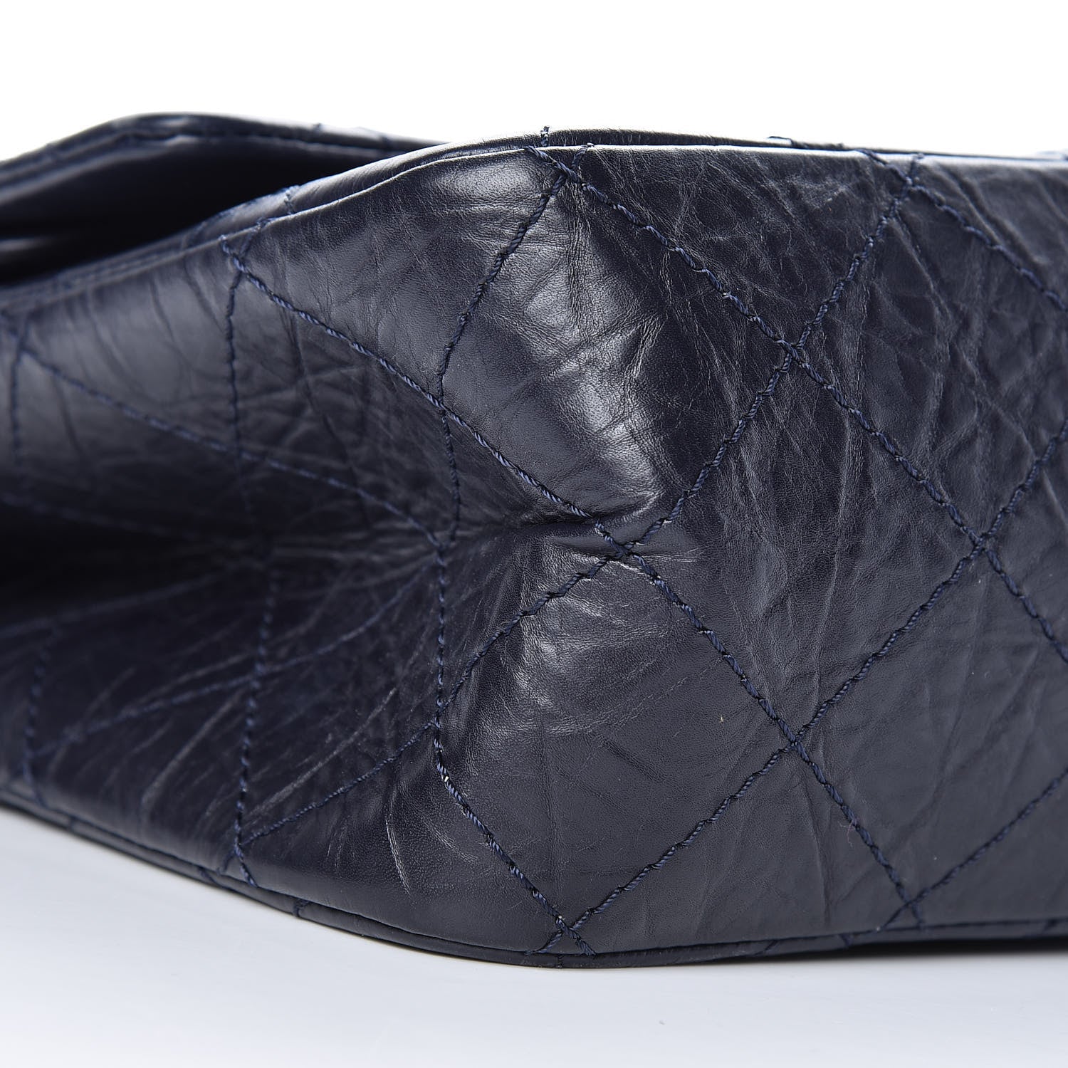 Chanel Aged Calfskin Quilted 2.55 Reissue 227 Flap Navy Blue 10 of 13