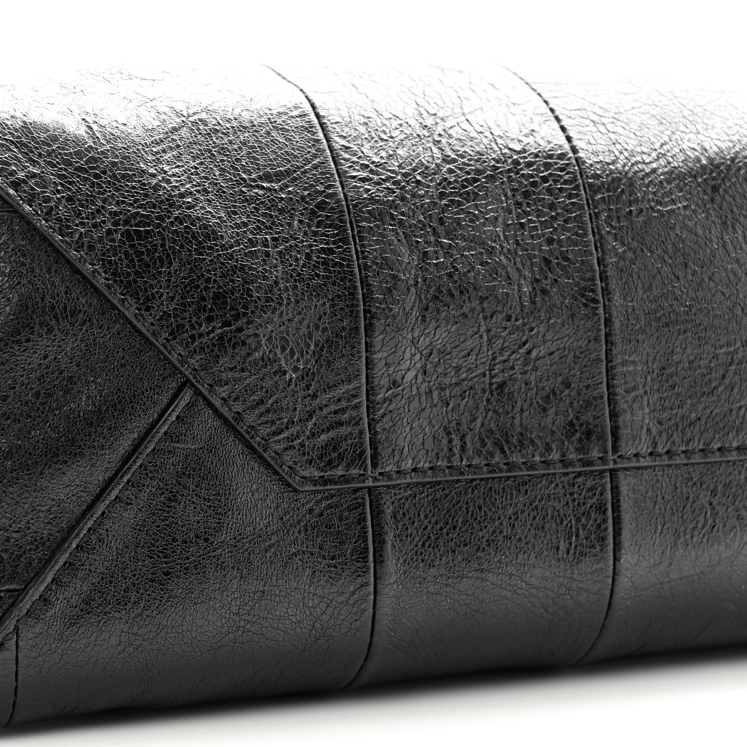 Balenciaga Agneau Arena Large Barbes Z Pouch with Handle Black 8 of 10