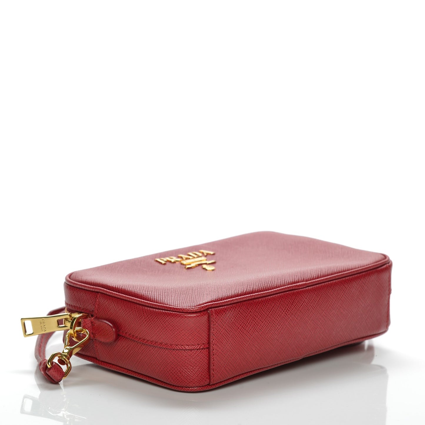 Saffiano Mini Camera Crossbody Bag Fuoco