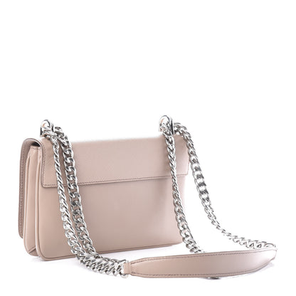 Prada Saffiano Soft Calfskin Chain Crossbody Bag Cipria 3 of 10