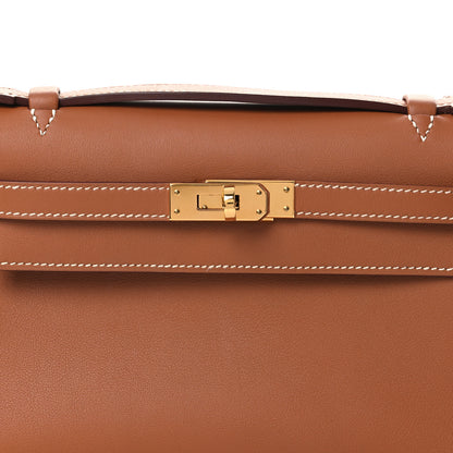Hermes Swift Kelly Pochette Clutch Gold 8 of 11