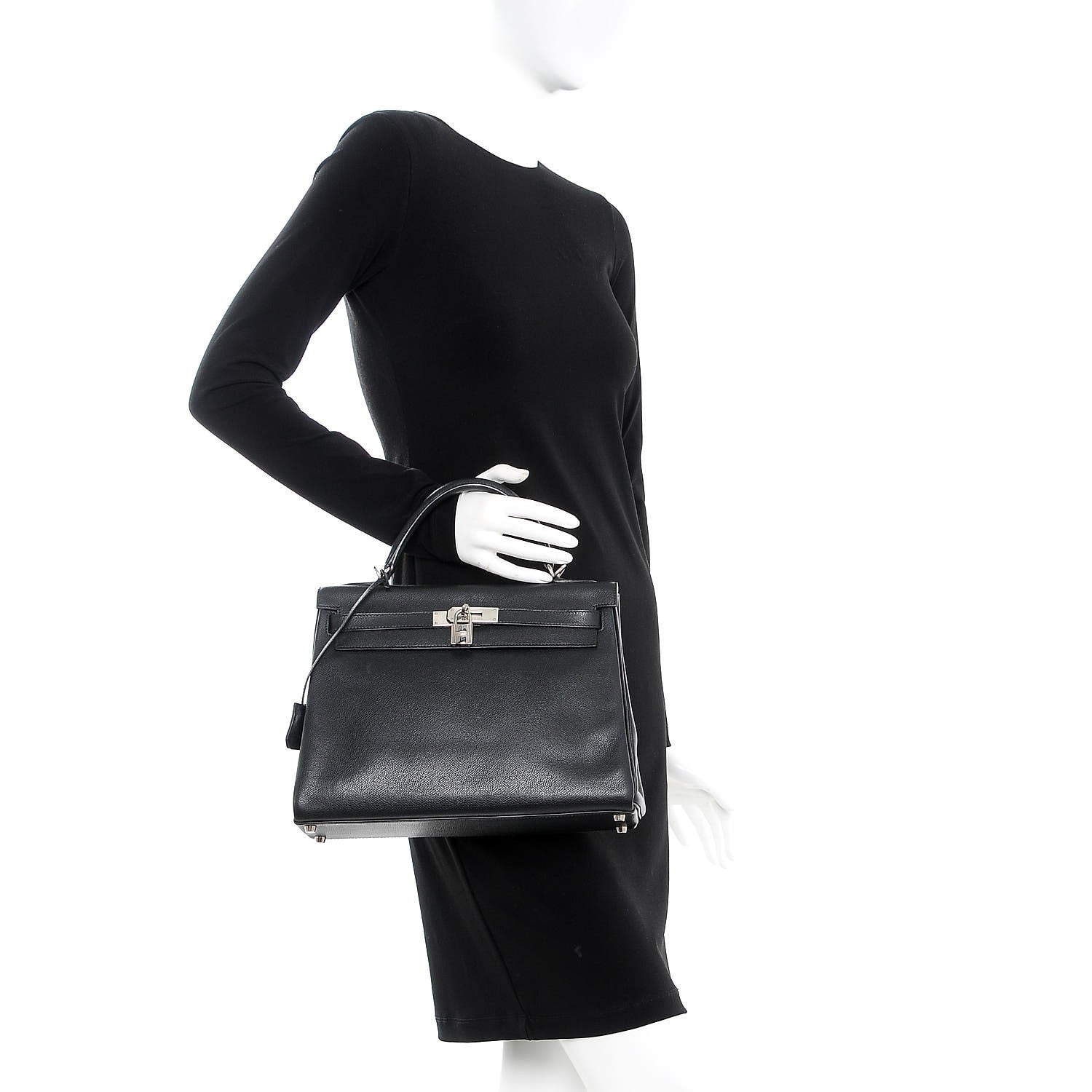 Hermes Epsom Kelly Retourne 32 Black 3 of 36