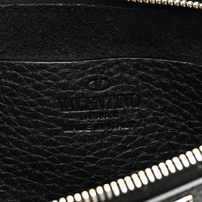 Valentino Garavani Pebbled Calfskin Rockstud Small Chain Shoulder Bag Black 7 of 9