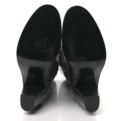 Chanel Textured Calfskin Coco Boy Tall Boots 40 Black 5 of 7