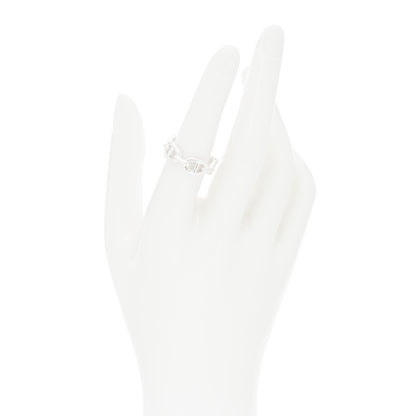 Hermes Sterling Silver PM Chaine d'Ancre Enchainee Band Ring 53 6.5 2 of 5