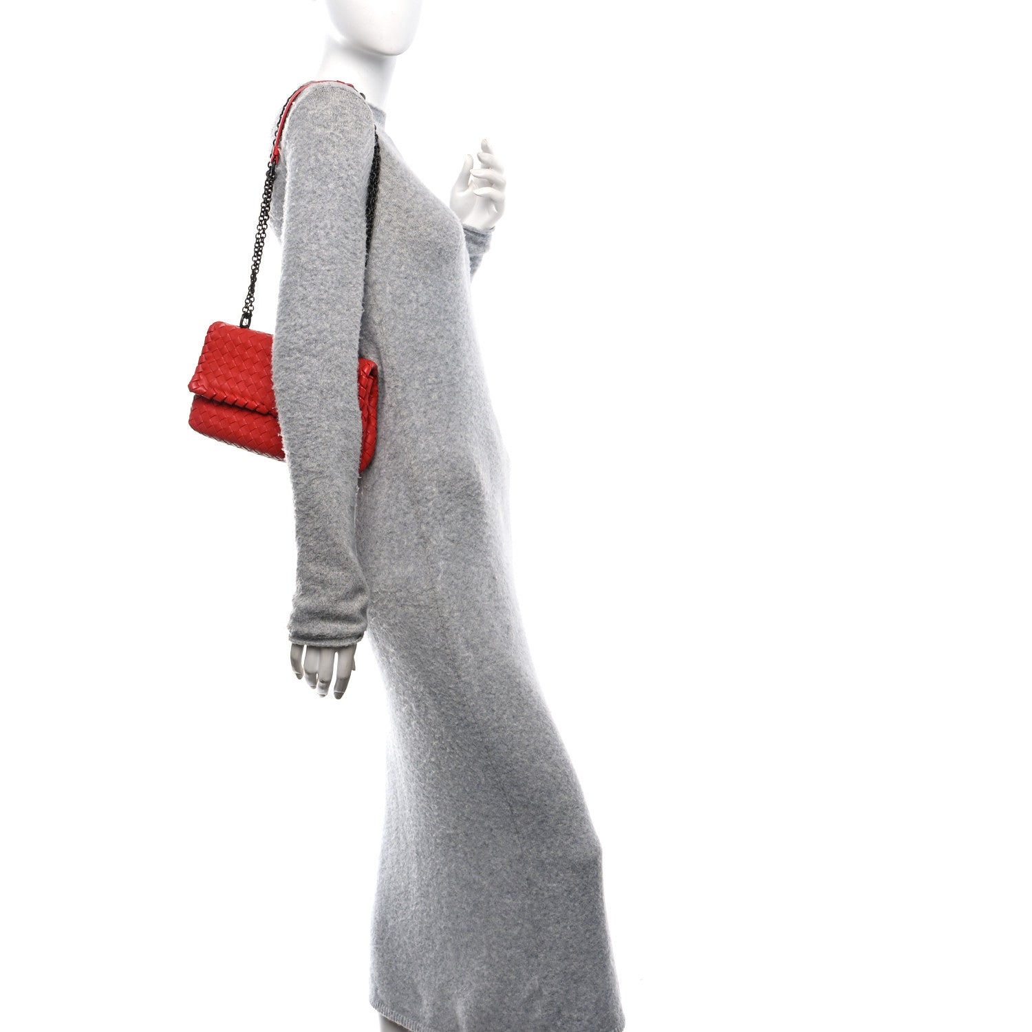 Bottega Veneta Nappa Intrecciato Baby Olimpia Shoulder Bag Vesuvio 2 of 9
