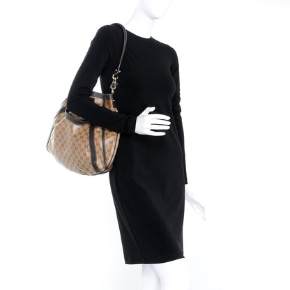 Gucci Crystal Monogram Medium Abbey Convertible Tote Dark Brown 2 of 10