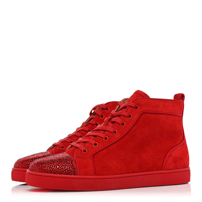 Christian Louboutin Veau Velours Strass Mens Louis P Flat Sneakers 42.5 Loubi 3 of 12