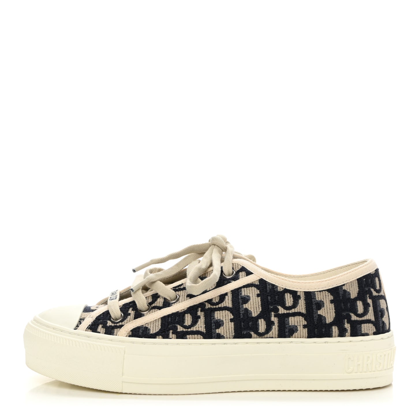 Canvas Oblique Walk'N'Dior Low Top Sneakers 35 Deep Blue