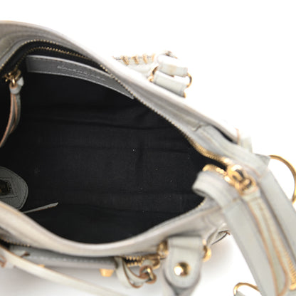 Balenciaga Chevre Gold Metallic Edge Hardware Mini City Gris Perle 5 of 19