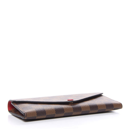 Louis Vuitton Damier Ebene Josephine Wallet Red 5 of 11