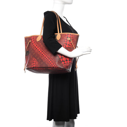 Louis Vuitton Monogram Kusama Waves Neverfull MM Red 2 of 11