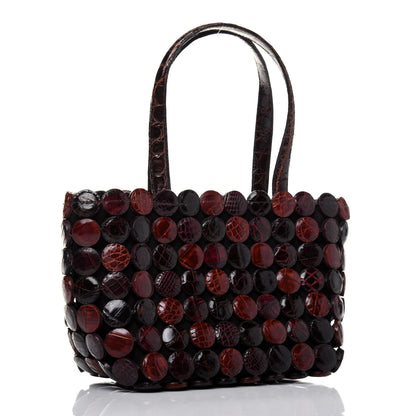 Nancy Gonzalez Crocodile Mini Button Tote Brown 3 of 13