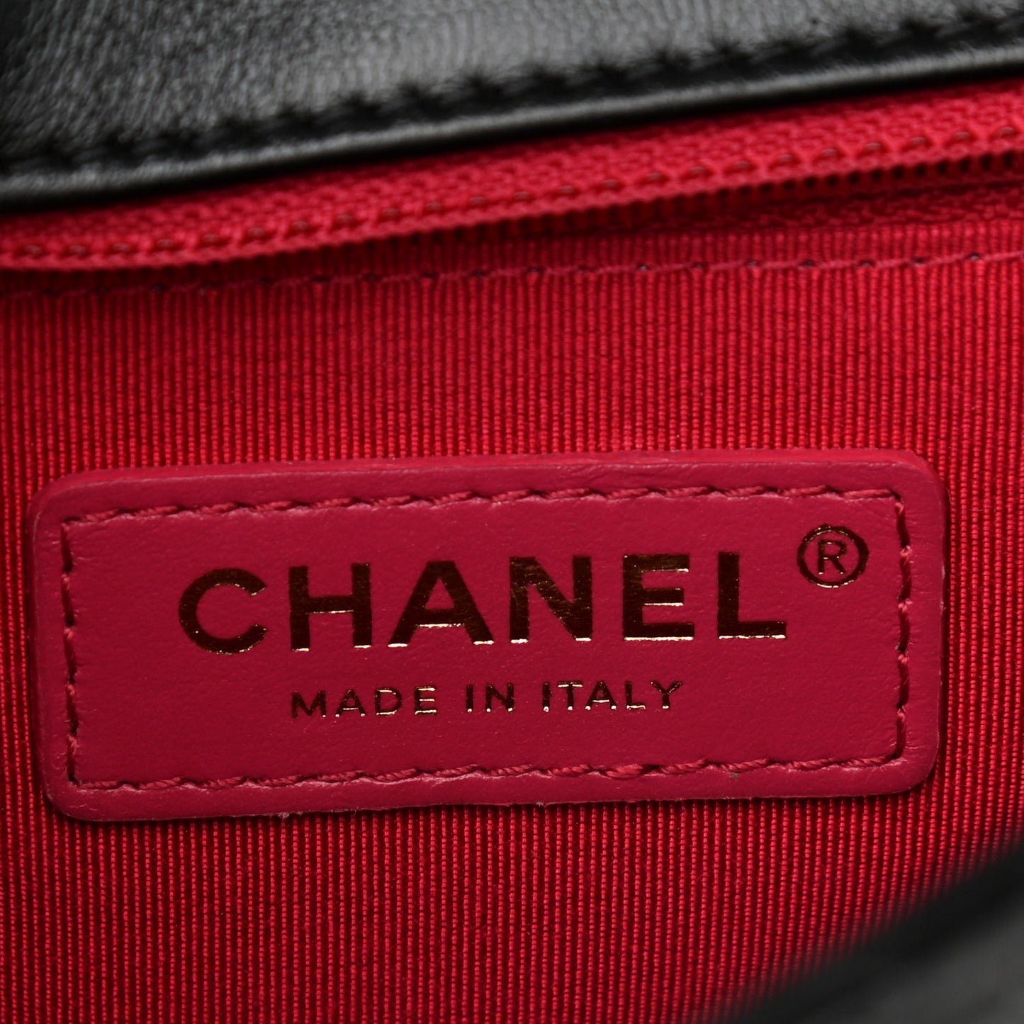 Shiny Lambskin Quilted Mini Flap Black