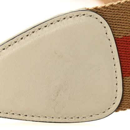 Gucci Canvas Web Shoulder Strap Brown Red White 4 of 4