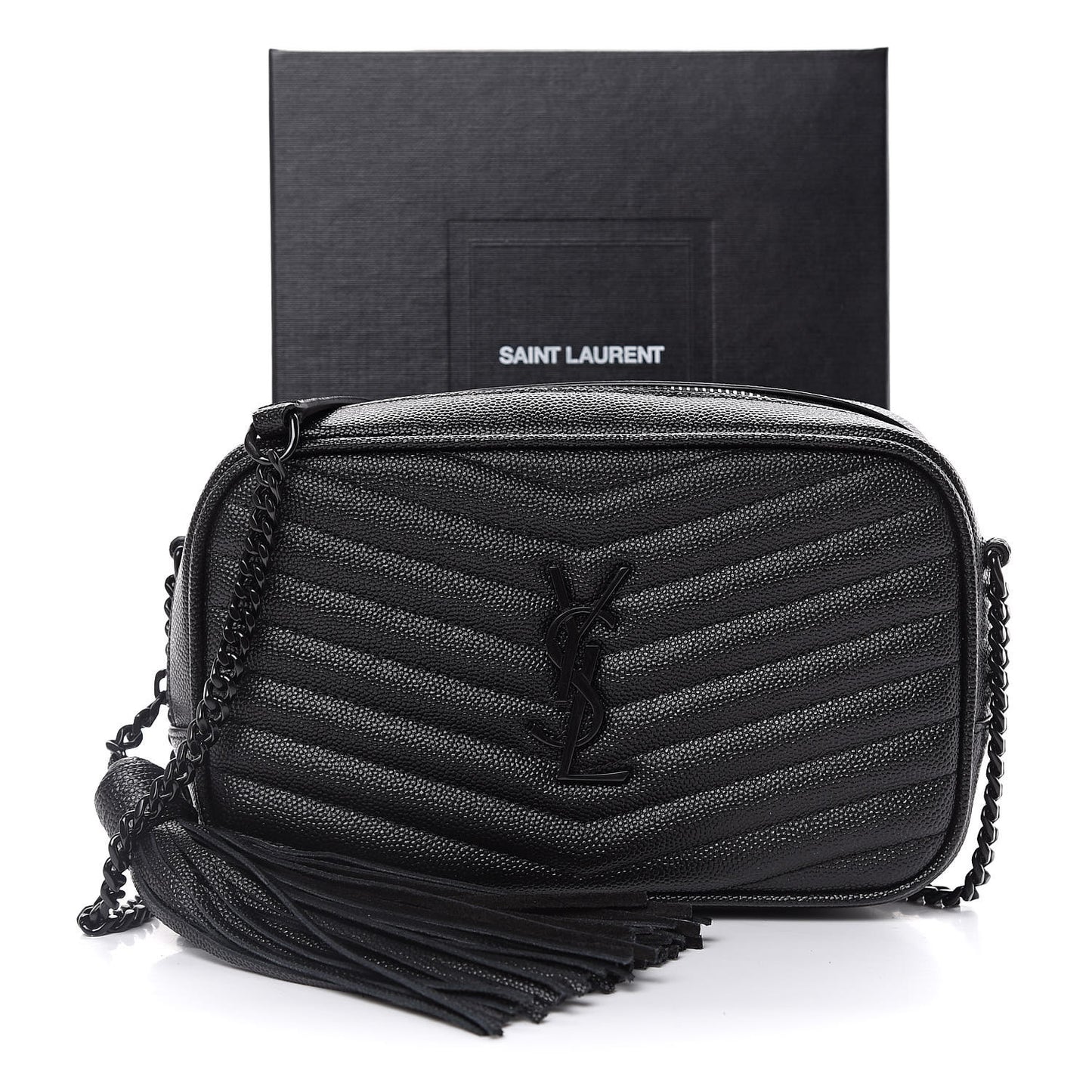 Grain De Poudre Matelasse Monogram Mini Lou Camera Bag Black