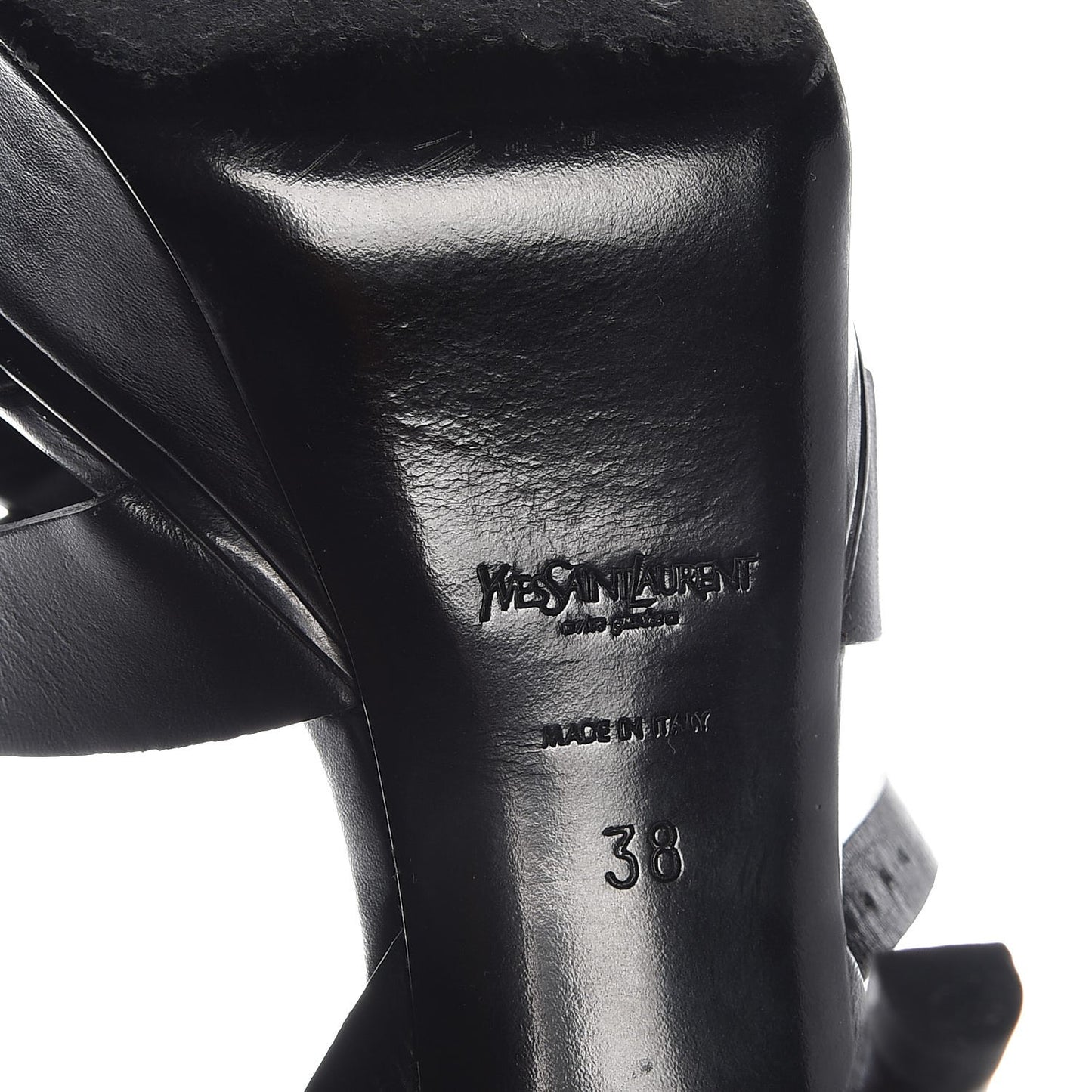 Calfskin Tribute 75 Platform Sandals 38 Black